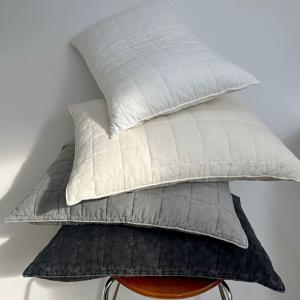 순면 오가닉  피그먼트 알러지케어 무형광 사각 누빔 베개커버