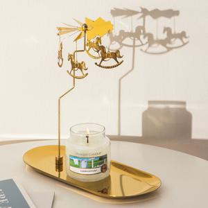 스몰자 104 g 회전 캔들 홀더 트레이 세트 (미니 캔들라이터, 쇼핑백)