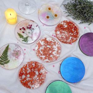 쉐이커몰드 레진공예 레진아트 컵 받침대 원형 실리콘 몰드 DIY 티코스터