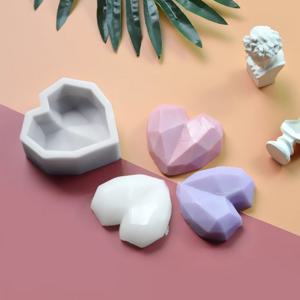 3D몰드 디자인 실리콘몰드 비누몰드 레진 캔들 석고방향제 커팅 하트 1구 L