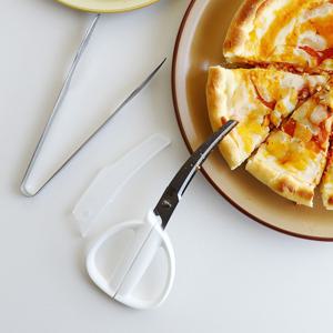 화이트 손잡이 안전캡 커브형 분리가위(휴대용)