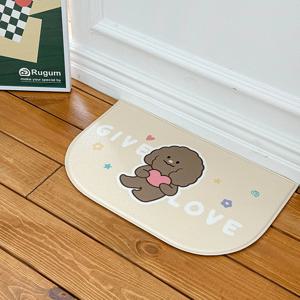 기브럽 뭉이 펫식기매트 PVC 강아지 고양이 밥그릇 물그릇 논슬립 방수 흘림방지