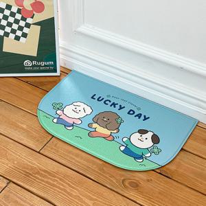 럭키데이 뭉쓰리 펫식기매트 PVC 강아지 고양이 밥그릇 물그릇 논슬립 방수 흘림방지