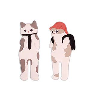 고양이 자석 후크 마스크 걸이 2개 세트 (학생+회사원)