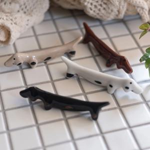 도자기 닥스훈트 수저받침 (4colors)