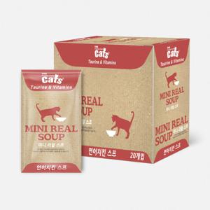 고양이스프 고양이파우치간식 미니리얼스프 연어치킨 40g 20개입