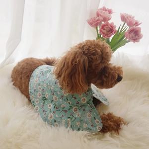 강아지 플로럴 양면 케이프