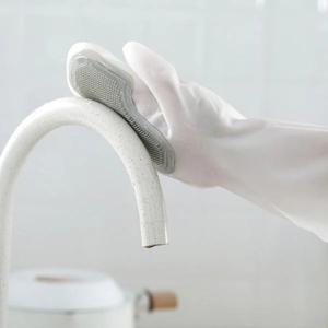 주방 설거지엔 미끄럼 방지 실리콘 수세미 고무장갑 grey