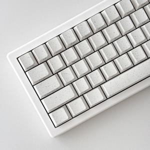 쿠앤크 화이트 측각 LED 투과 키캡 CHRRRY PBT 기계식 키보드 키캡