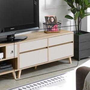 24평 거실 케이블 리모컨 정리 수납형 TV다이 1200