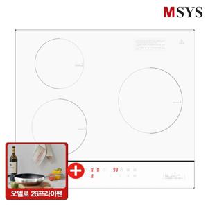 화이트 인덕션 3구 전기레인지 빌트인 매립형 쿡탑