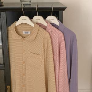 J'eu 버터링 스트라이프 파자마 잠옷 세트 3color, 2size