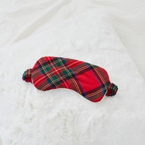 크리스마스 면 선염 슬리핑마스크 레드체크