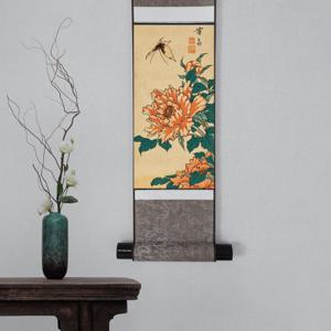 목단꽃 그림 모란꽃 그림 목단화 모란 목단 액자 외국인선물 풍수 족자 꽃 일러스트 포스터