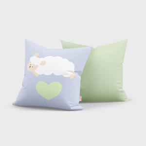 하트 양 쿠션커버 동물 일러스트 소파쿠션 45X45 SIZE