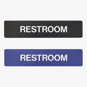 화장실 안내판 RESTROOM 탈의실 휴게실 표지판 점자표지판 남여공용화장실 44x203