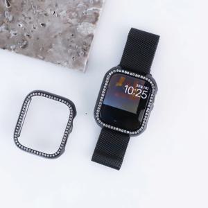 애플워치 케이스 큐빅 베젤링 유광 범퍼 케이스