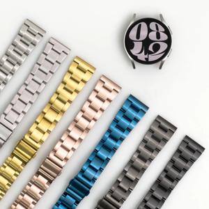 갤럭시워치 7 6 5 4 슬림 핏 플랫 메탈 스트랩 밴드