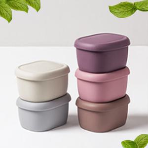 국산 환경호르몬 없는 실리콘 밥팩 300ml(라운드) 전자레인지 냉동밥 반찬 용기