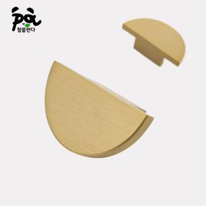 황동 하프문 1구손잡이 골드 가구손잡이 서랍장 인테리어DIY