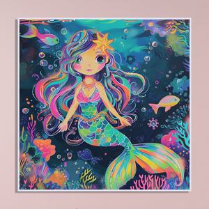 밤바다 인어공주 그림 알루미늄액자 언더더씨 어린이날 아이방 키즈카페 꾸미기 인테리어 액자