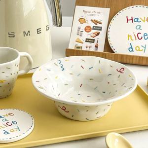 [해외] 감성 모던 도자기 샐러드볼 요거트볼 시리얼 아이스크림 원형 그릇