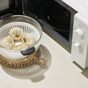 내열유리 실리콘 뚜껑 채반 냄비 전자레인지 라면용기 계란찜 용기 찜기 1.5L