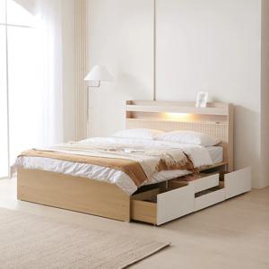 네이처 LED 포서랍 침대Q_투인스 매트리스