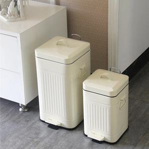 [해외] 모노 스퀘어 철제 휴지통 12L/20L 쓰레기통 2color