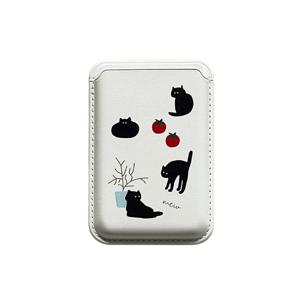 mew고양이 맥세이프 화이트 카드지갑(단품)