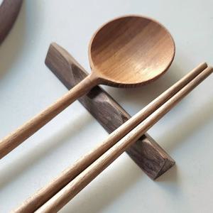 수저 받침대 젓가락 수저 받침 흑단 나무