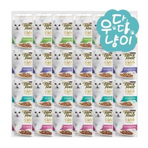 팬시피스트 쁘띠 딜라이트 파우치 50g 24개입 고양이 습식사료