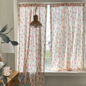 망고 튤립 꽃 가림막커튼 창문 도어 가리개 베란다 현관 중문 방풍 커튼