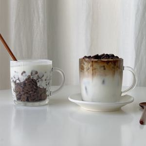 점보 내열 강화 손잡이 유리컵 460ml