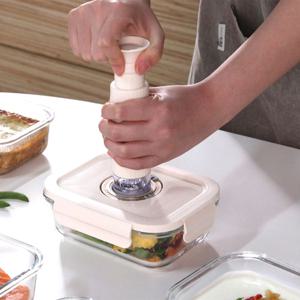 프레시 오픈 데이팅 진공밀폐용기 525ml 2개+630ml 2개+진공흡입기