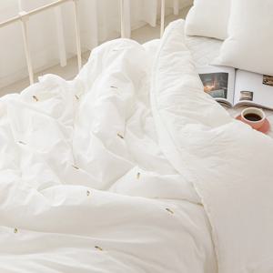 튤립자수 자연100% 광목순면 옥수수솜 차렵이불 침구 세트 SS/Q