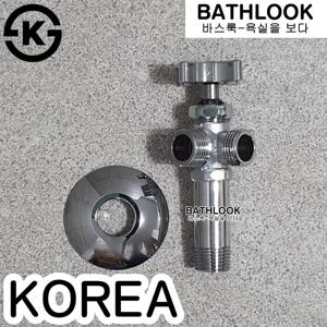 2구 비데밸브 앵글밸브 -조절 두갈래 일체형 수전용품 수도꼭지부속 부품교체 양변기 세면기
