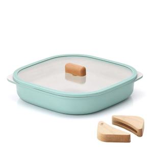 피카 오브제 컴포트 민트  IH 프라이팬25cm+뚜껑+우드그립2p