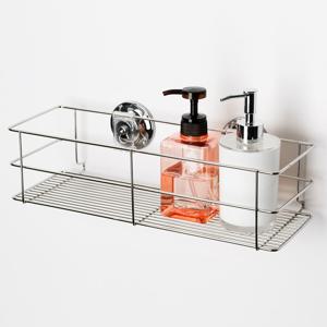 무타공 강력 흡착 스텐 욕실 선반 400