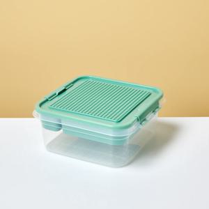분류편한 뚜껑활용 블록정리함 26x24.5x11.2cm 그린