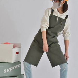 앞트임 H형 끈조절 원피스형 주방 앞치마 공방 유치원 선생님 앞치마