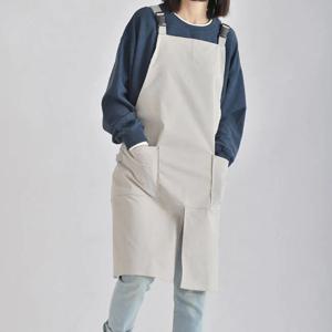 편한 앞트임 멜빵 원피스 앞치마 공방 카페 바리스타 유치원 선생님 앞치마