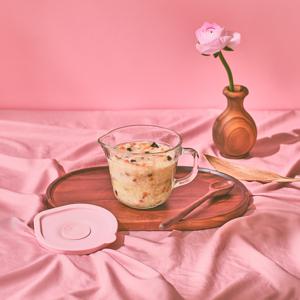 렌지쿡 죽용기 실리콘캡 용기(캔디핑크)