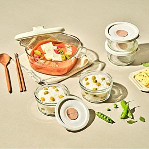 렌지쿡 실리콘캡용기 2종세트(볶음덮밥용+탕찌개용)