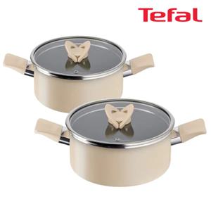 팬&냄비 인덕션 블라썸 베이지 2종세트 (양수냄비 20cm + 24cm)