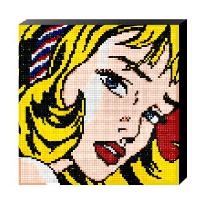 DIY 보석십자수 캔버스 헤어리본을 한 소녀 25x25 BS25-005