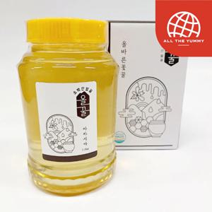 영주 산지직송 소백산올꿀 100% 천연 아카시아벌꿀 1.2kg