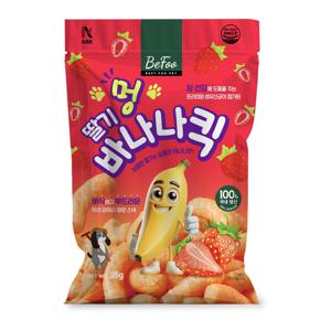 멍 딸기 바나나킥 35g 바삭하고 부드러운 강아지 영양 스낵