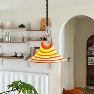 [해외] 레트로 오렌지 페인팅 천장조명 빈티지 펜던트조명 샹들리에