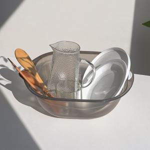 리빙 사각 반투명 볼 다용도 다라이 대 3color